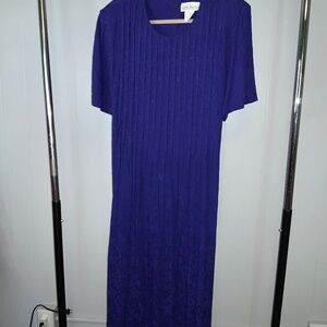 Lady Dorby column maxi dress Sz 20 tie back pleated bodice vintage